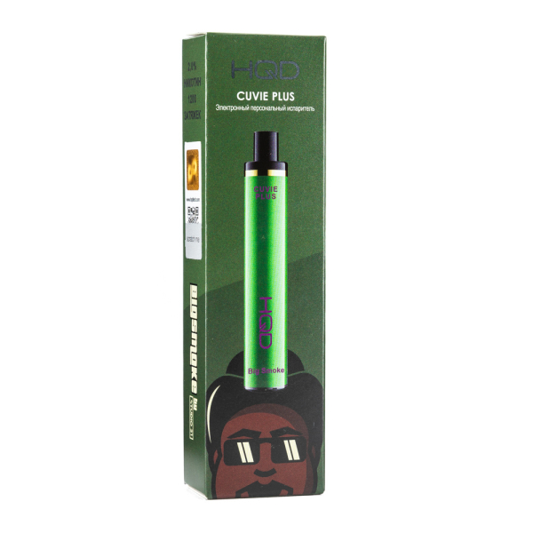 Одноразовая электронная сигарета HQD Cuvie Plus Big smoke 1200 затяжек в Якутске