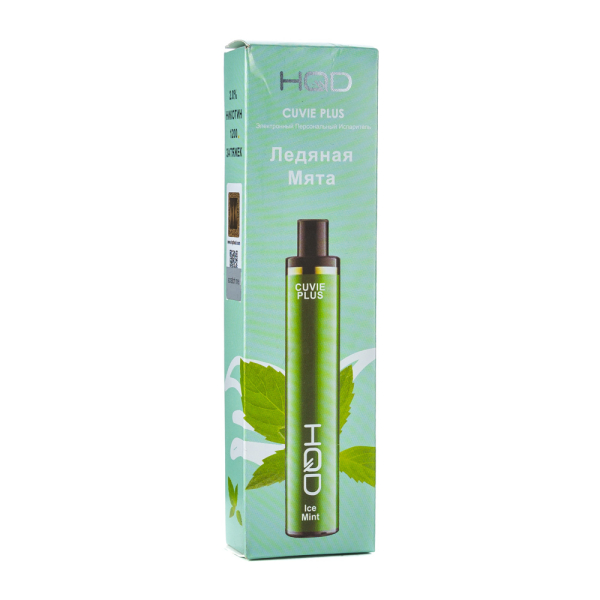 Одноразовая электронная сигарета HQD Cuvie Plus Ice Mint (Ледяная Мята) 1200 затяжек в Якутске