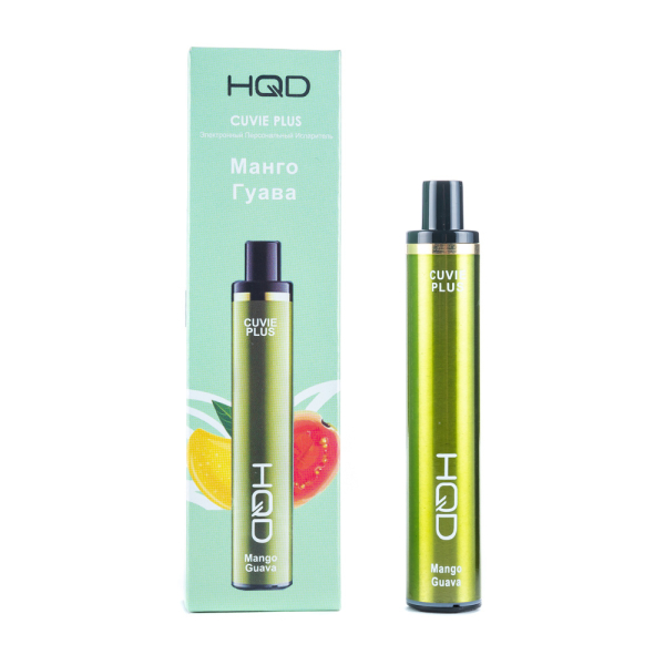 Одноразовая электронная сигарета HQD Cuvie Plus Mango Guava (Манго Гуава) 1200 затяжек в Якутске