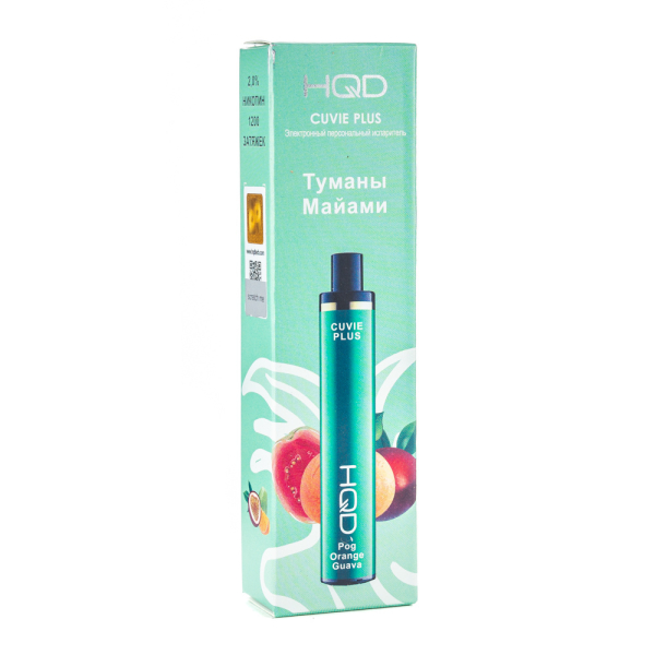 Одноразовая электронная сигарета HQD Cuvie Plus Orange Guava (Туман Майами) 1200 затяжек в Якутске