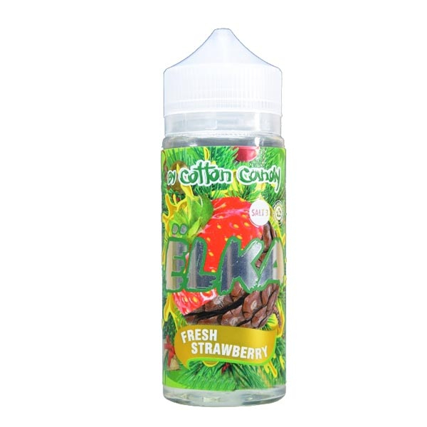 Жидкость Cotton Candy ЁLKA FRESH STRAWBERRY (Хвоя С Мятой И Клубникой) (120 мл, 0 мг/мл) в Якутске