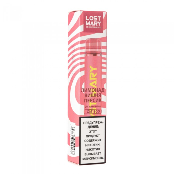 Lost Mary Cherry Peach Lemonade Лимонад вишня персик, 1500 тяг в Якутске