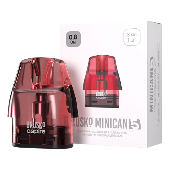 Картридж Brusko Minican 5 3 Мл 08 Ом Красный Red Упак. 1 Шт. в Якутске
