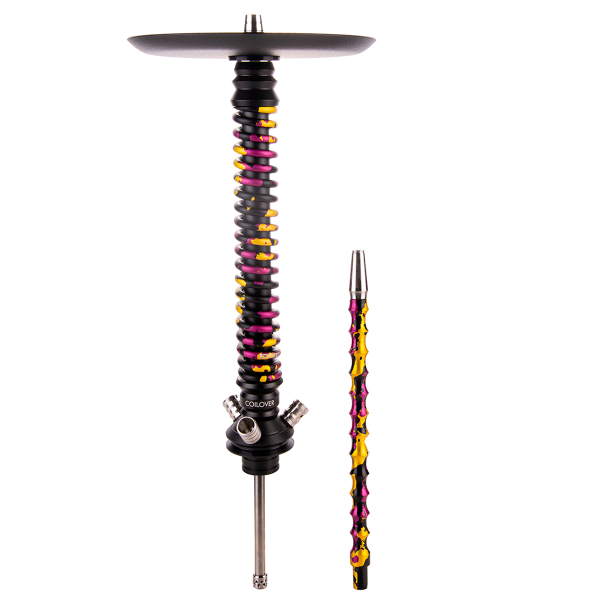 Кальян Mamay Customs Coilover Большой   Чёрный Пурпурный/золотой Камуфляж в Якутске