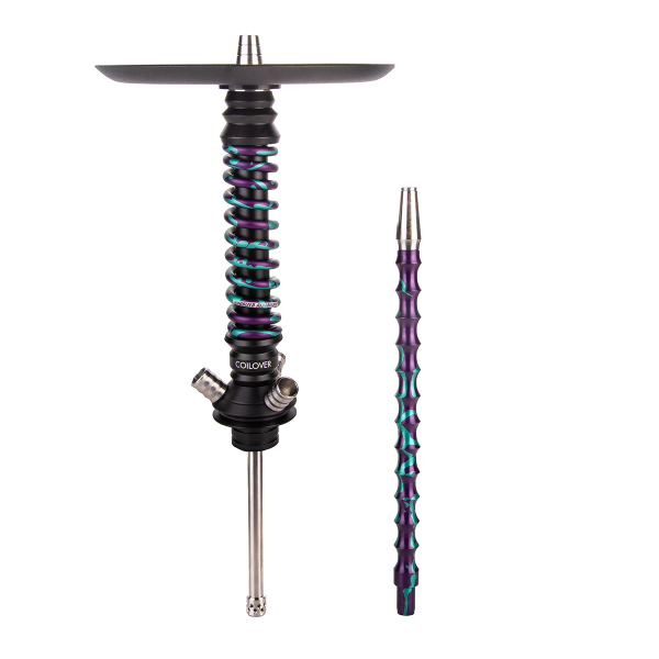 Кальян Mamay Customs Coilover Mini  Чёрный Фиолетовый/бирюзовый Сплеш в Якутске