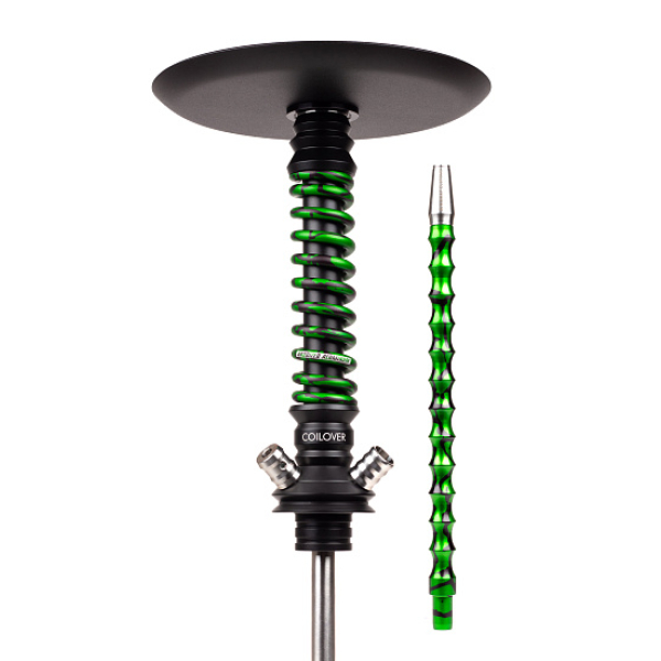 Кальян Mamay Customs Coilovers Mini Anod Черный Матовый Green Splash в Якутске