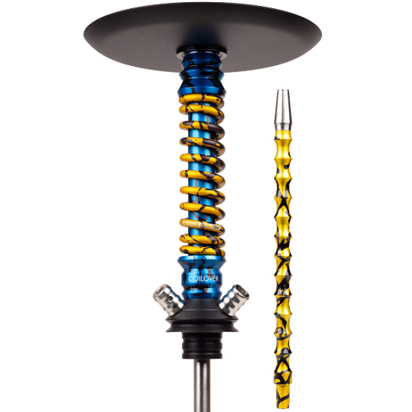 Кальян Mamay Customs Coilovers Mini Special Anod Blue Splash Gold в Якутске