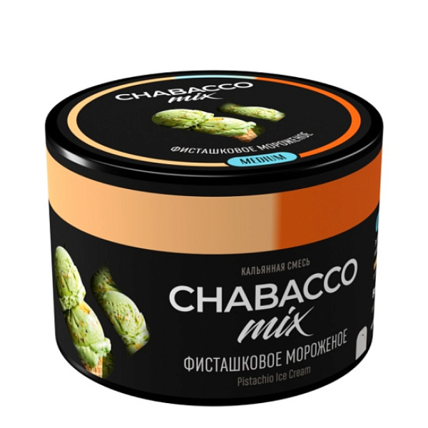 Бестабачная смесь Chabacco Mix Pistachio Ice Cream Фисташковое Мороженое Medium 40 грамм в Якутске