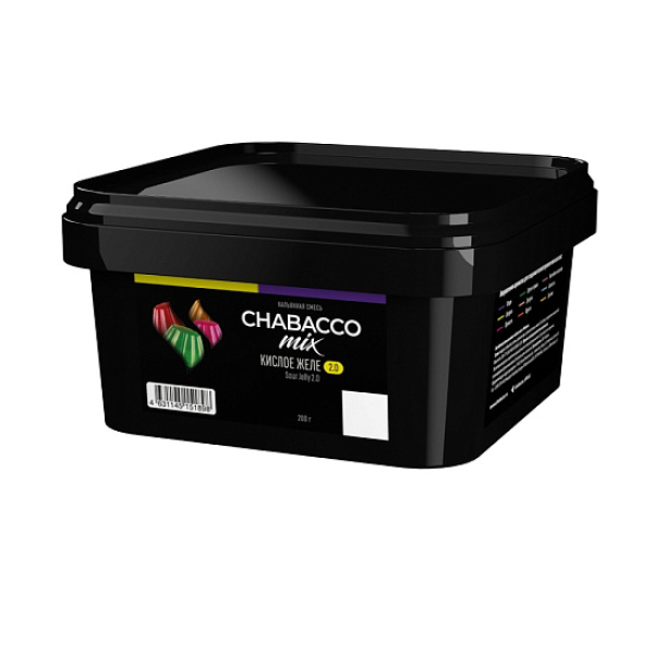 Бестабачная смесь Chabacco Mix Sour Jelly 2.0 Кислое Желе Medium 200 грамм в Якутске